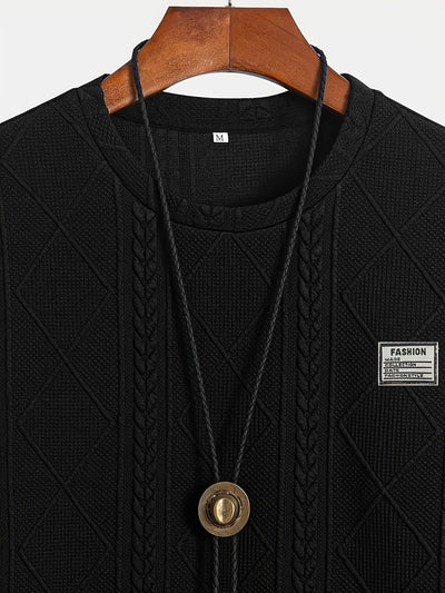 Lyman – Langarm Kapuzenpullover Mit Geometrischem Muster