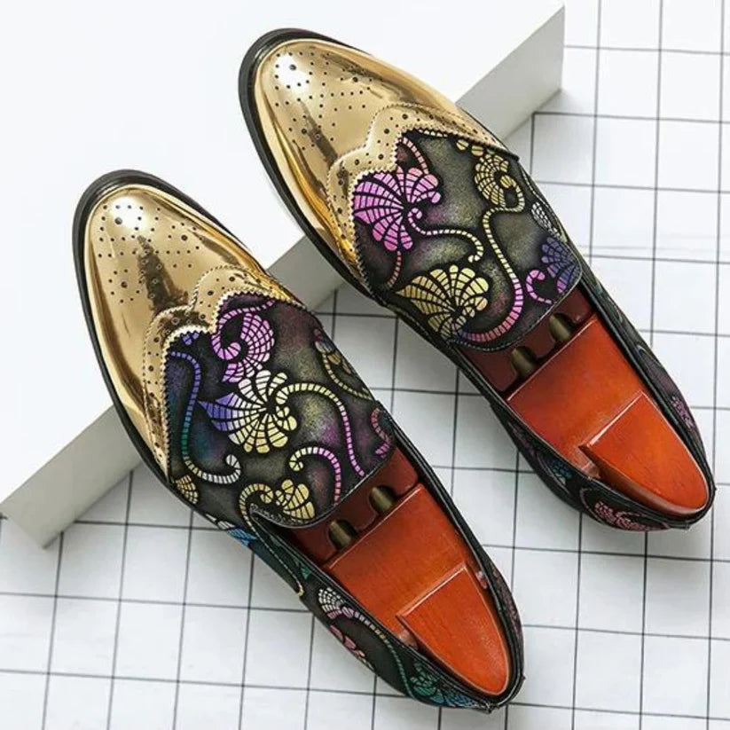 Lawrence - Stylische Loafer mit Spitzenmuster für Herren