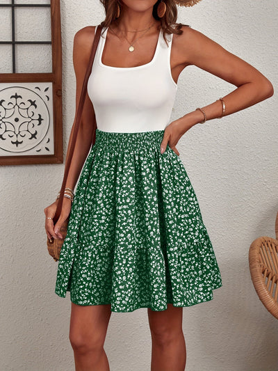 Ärmelloses Blumenkleid – Tailliert, V-Ausschnitt, luftig & elegant für Frühling & Sommer