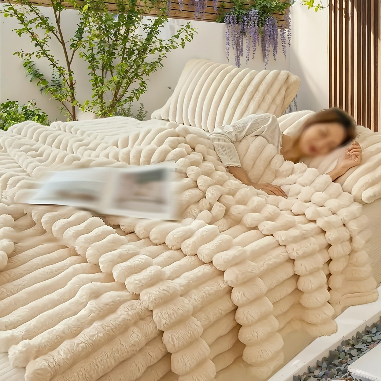 Vielseitige Kunstkaninchenfelldecke