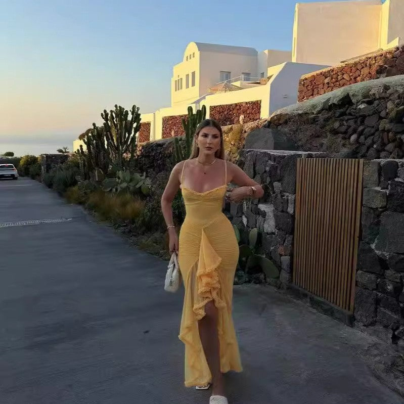 Sienna - Trägerloses Kleid mit Rüschen