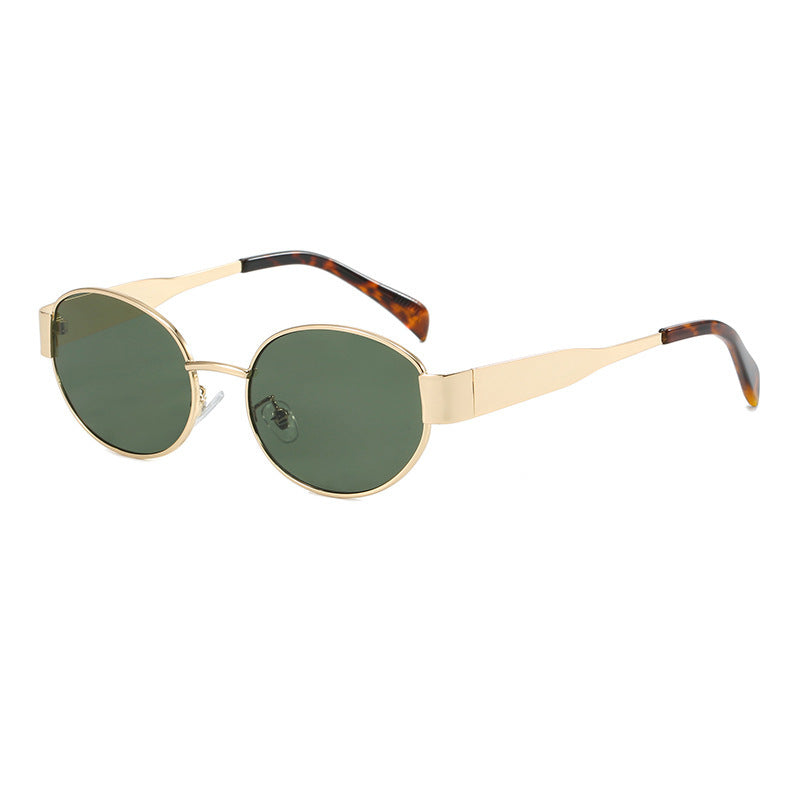 Carly – Retro Ovale Metallrahmen-Sonnenbrille