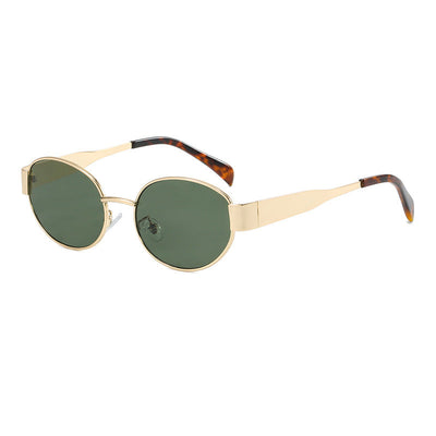 Carly – Retro Ovale Metallrahmen-Sonnenbrille