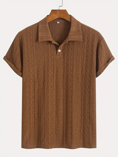 Orson - Lässiges Strickhemd mit kurzen Ärmeln für Männer