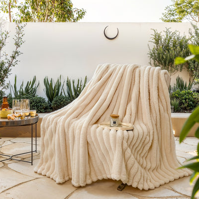 Vielseitige Kunstkaninchenfelldecke