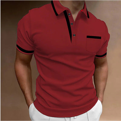 Herren Poloshirt Slim Fit mit Kontrastdetails – Freizeit & Alltag