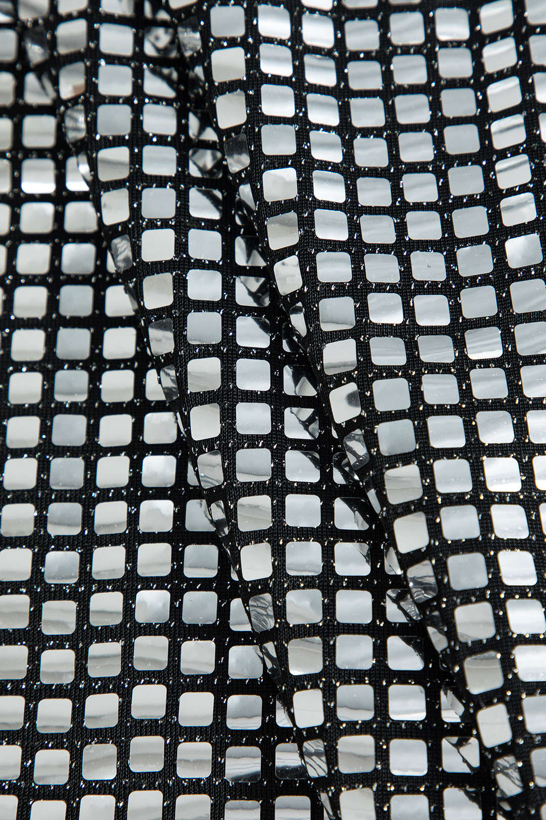 Agathe | Glamouröser Party Minirock mit funkelndem Netz-Design