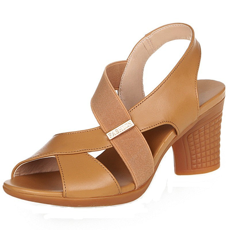 Caroline – Damen Sandalen mit Fischmaul und rutschfester Sohle
