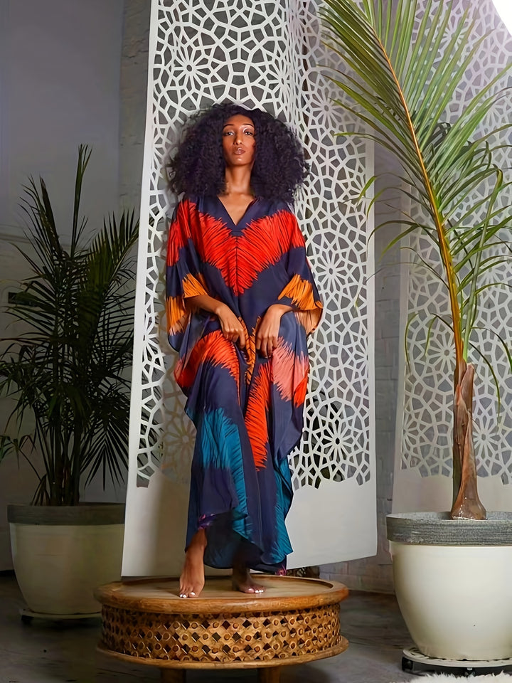 Buntes maxi-kaftankleid - Maya