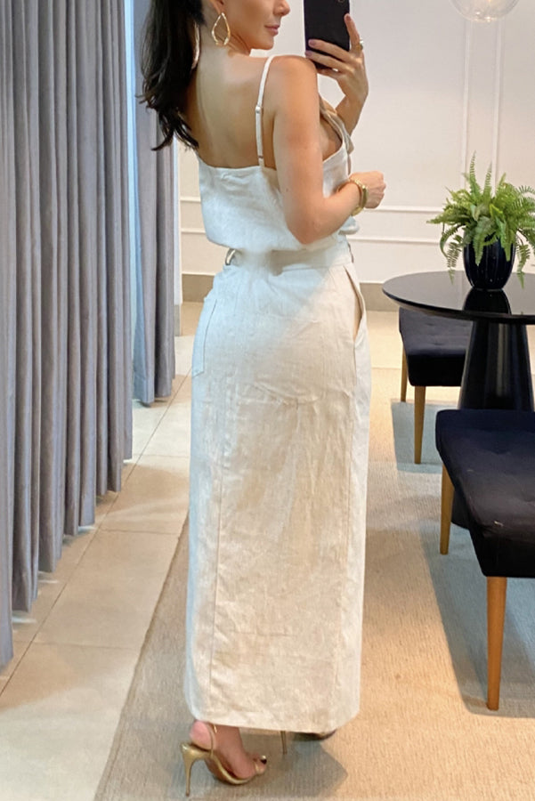 Nica - Schickes Maxikleid mit Frontschlitz