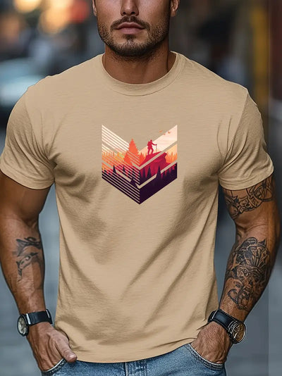 Maynard - Herren Casual Rundhals-Shirt