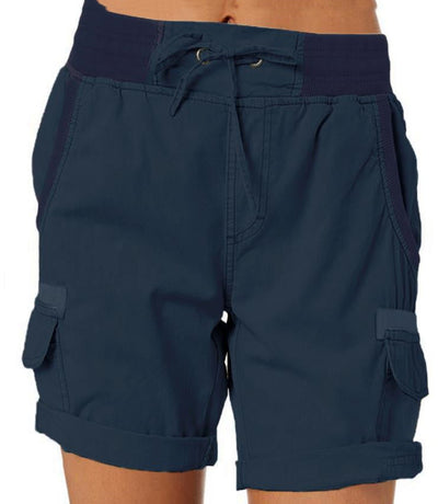 Damen Cargoshorts mit elastischem Bund – Bequeme Freizeithose, Casual Style, ideal für Sommer & Outdoor