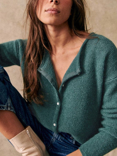 Damen Strick-Cardigan mit V-Ausschnitt – Lässiger Chic für Alltag und Freizeit