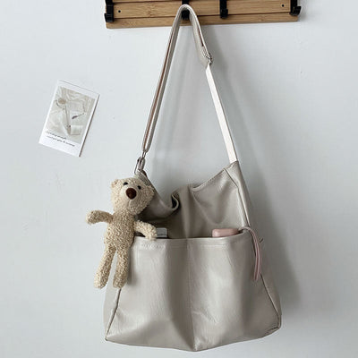 Caroline – Große Kapazität Texturierte Vegane Leder Beuteltasche