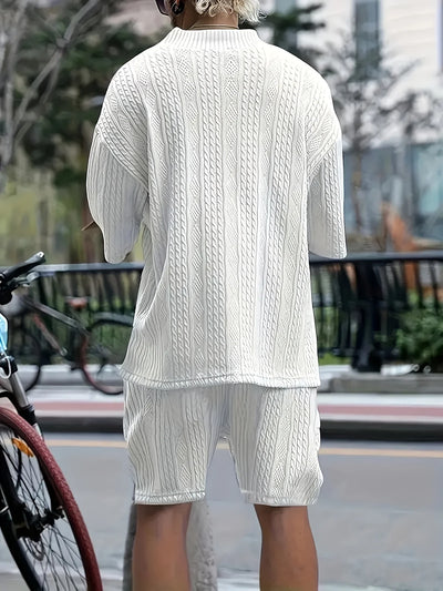 Warick - Herren-Set aus T-Shirt und Shorts mit V-Ausschnitt