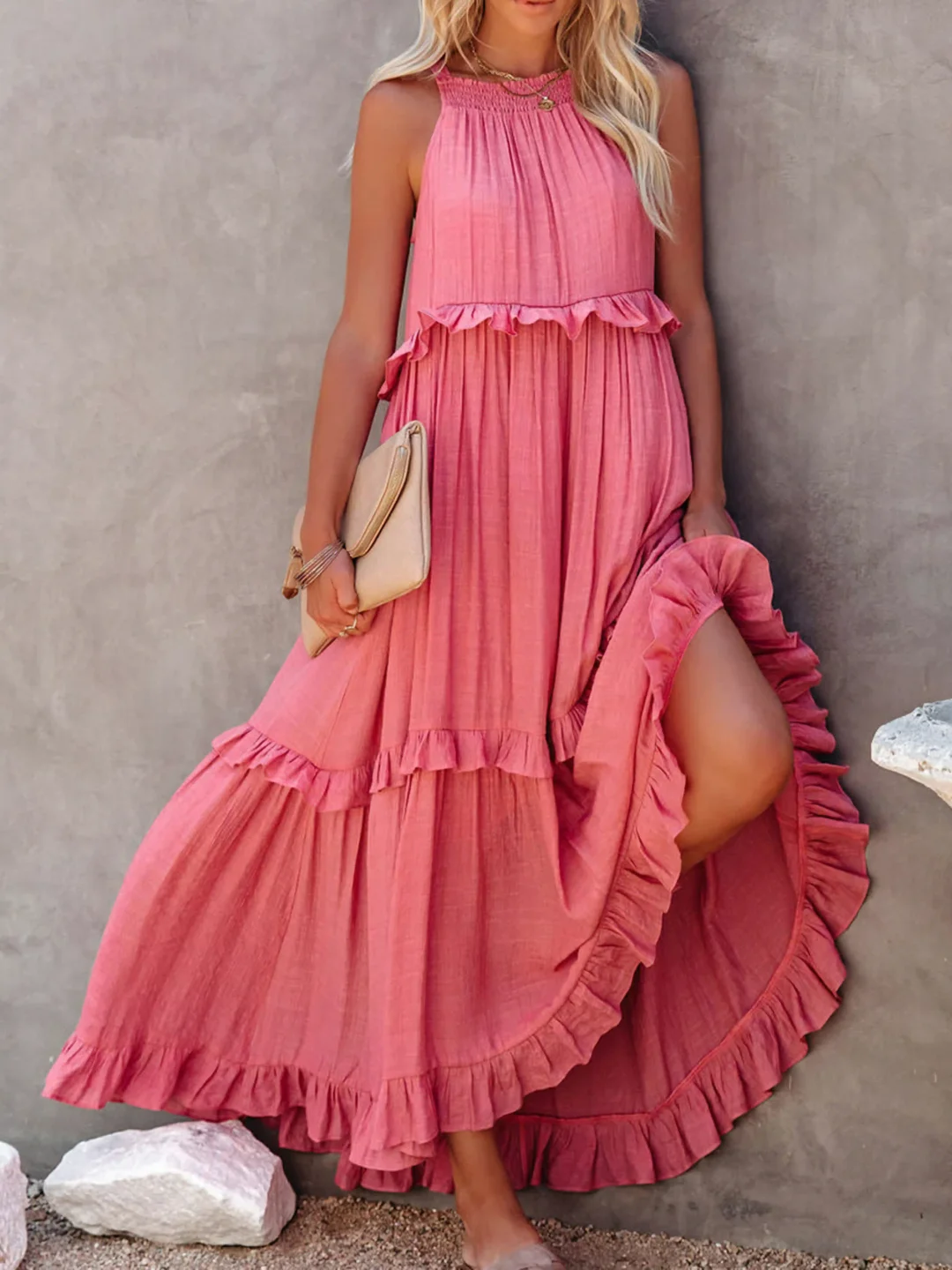 Madelyn | Bohemian Ruffled Maxi Dress