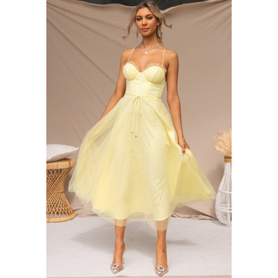 Charlotte – Lässiges Damenkleid mit Spaghettiträgern