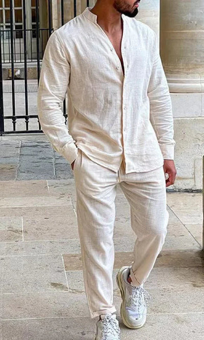 Arnold - Hemd und Hose aus Baumwolle und Leinen für Männer