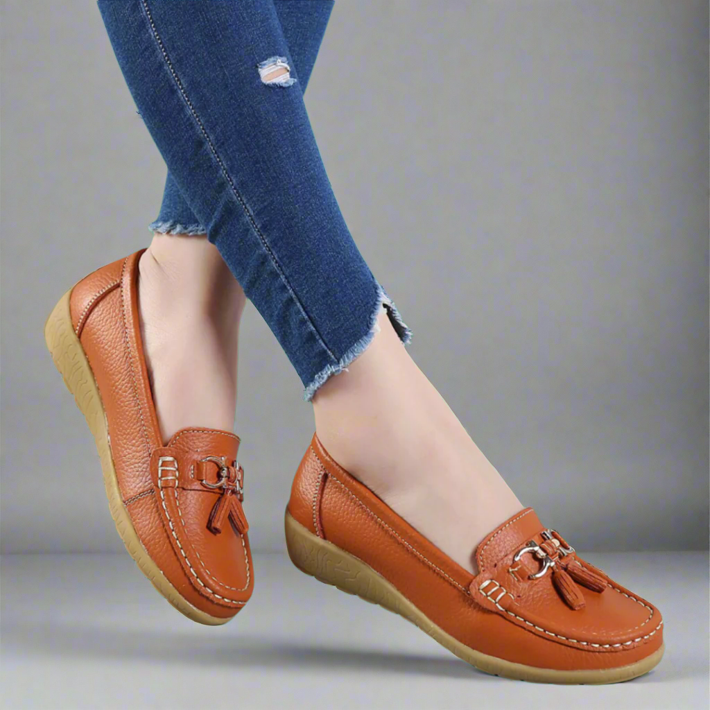 Adeltraut | Handgefertigte bequeme Ledermokassins