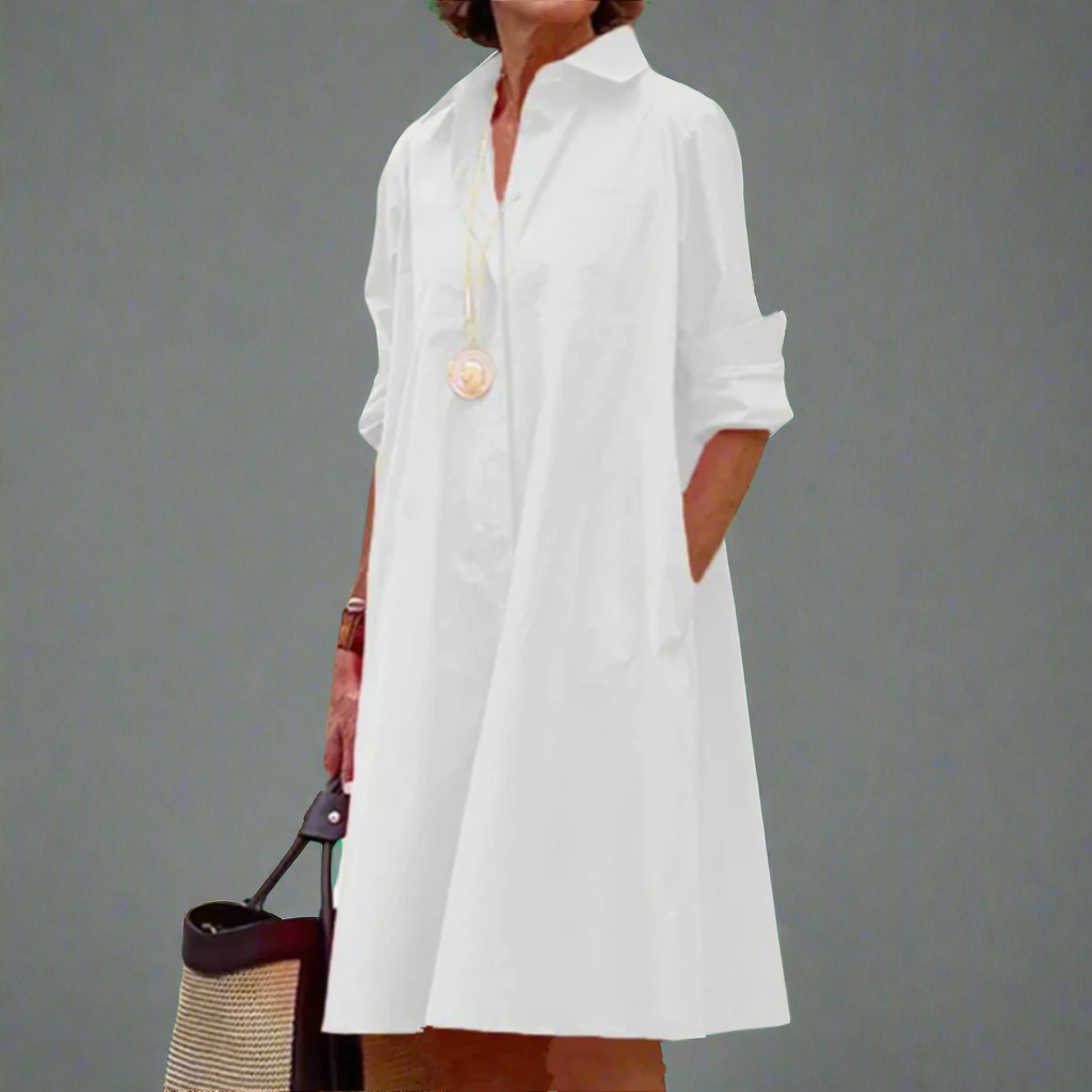 Christiana | Elegantes Langarmkleid mit Tasche