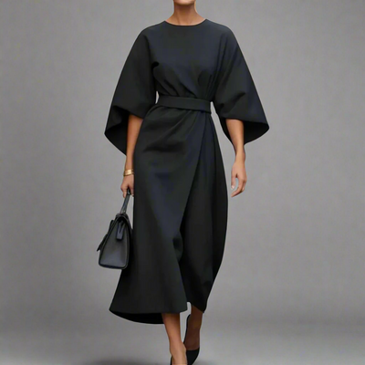 Veronike | Elegantes Kleid mit Laternenärmeln und Gürtel