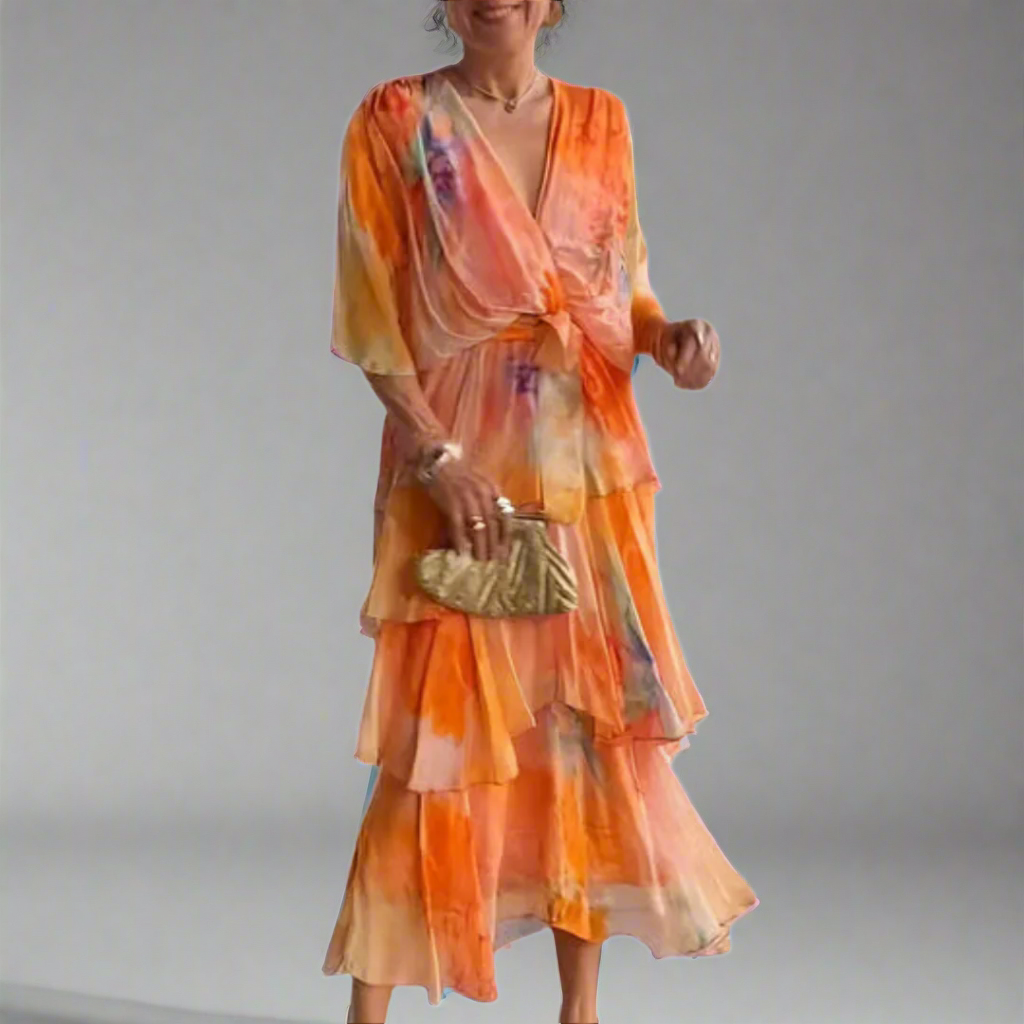 Helena | Elegantes Chiffonkleid für den Sommer