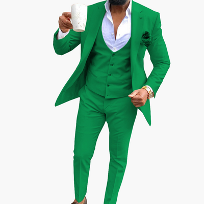 Herren Anzugset mit Weste und atmungsaktivem Blazer