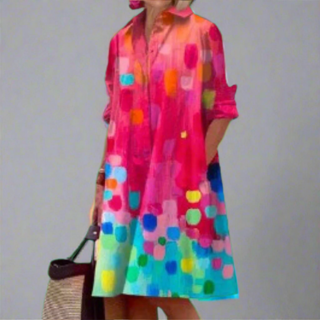 Christiana | Elegantes Langarmkleid mit Tasche