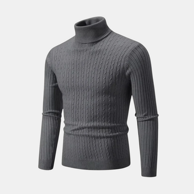 Antonio™ | Strickpullover mit Rollkragen und Zopfmuster