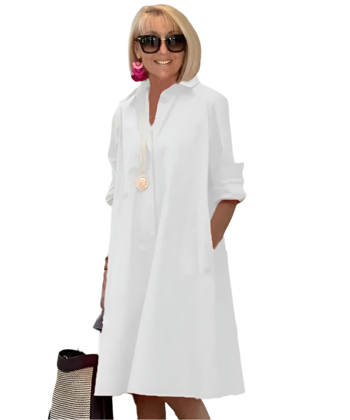 ÉlanChic elegante Hemdkleid für Frauen mit raffiniertem Stil