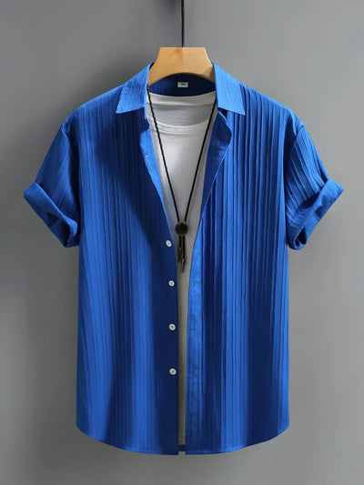 Clarence - Klassisches kurzärmeliges Hemd mit Knopfleiste für Männer