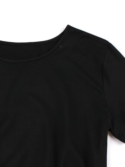 Elegantes Sommerkleid mit Blumendruck – Kurzarm, Rundhalsausschnitt, taillierter