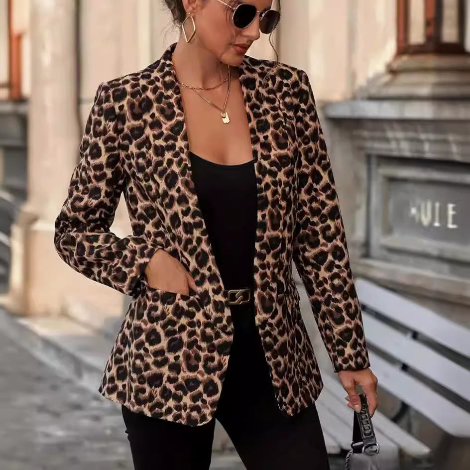 Joy – Leopard Print Damenjacke im Slim Fit