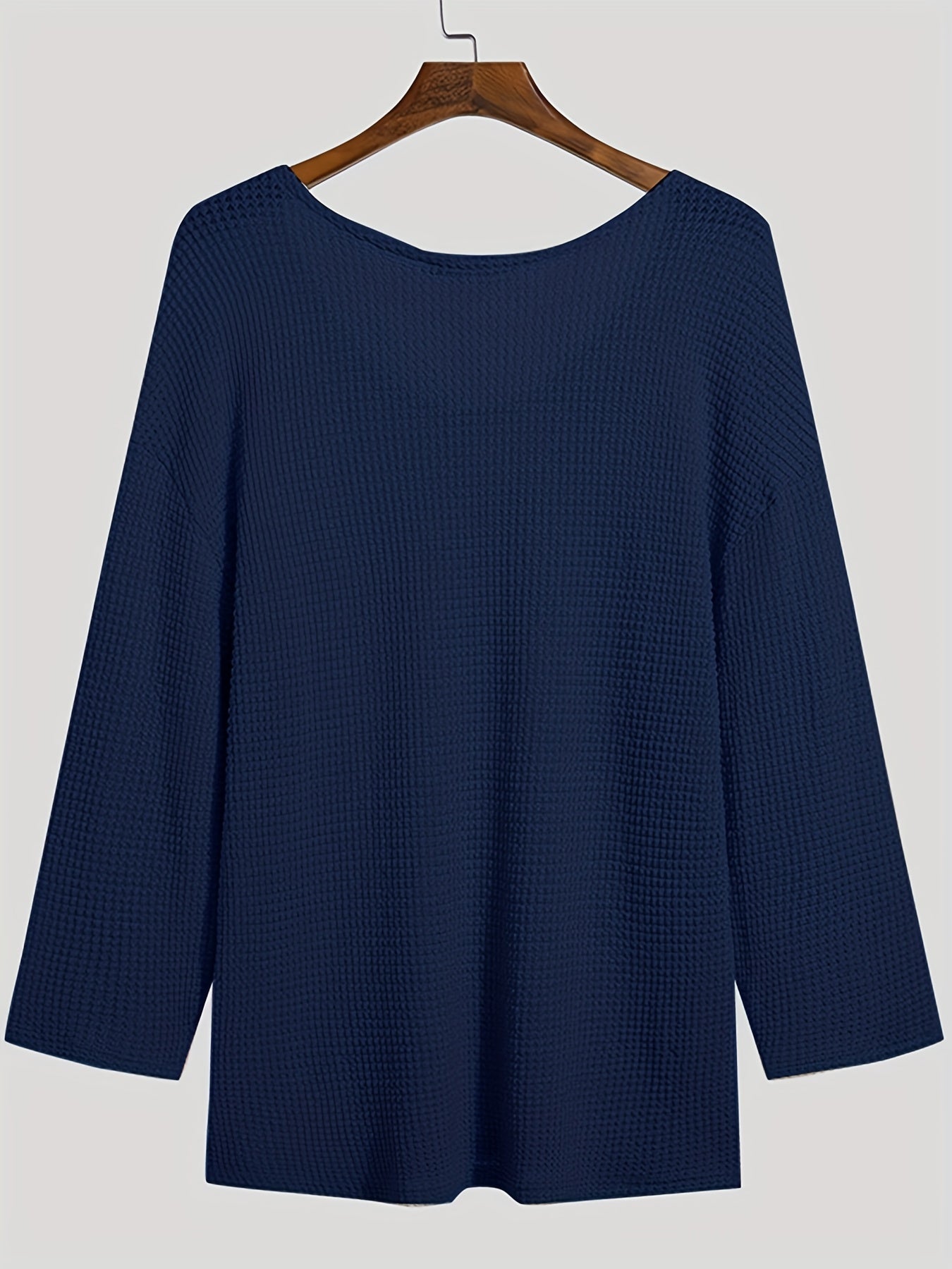 Gestricktes Herrenoberteil mit V-Ausschnitt und langen Ärmeln – Eliott