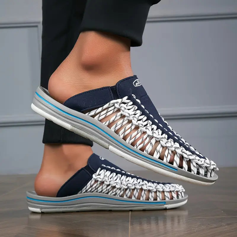 Theron - Handgefertigte gewebte Hausschuhe für Herren