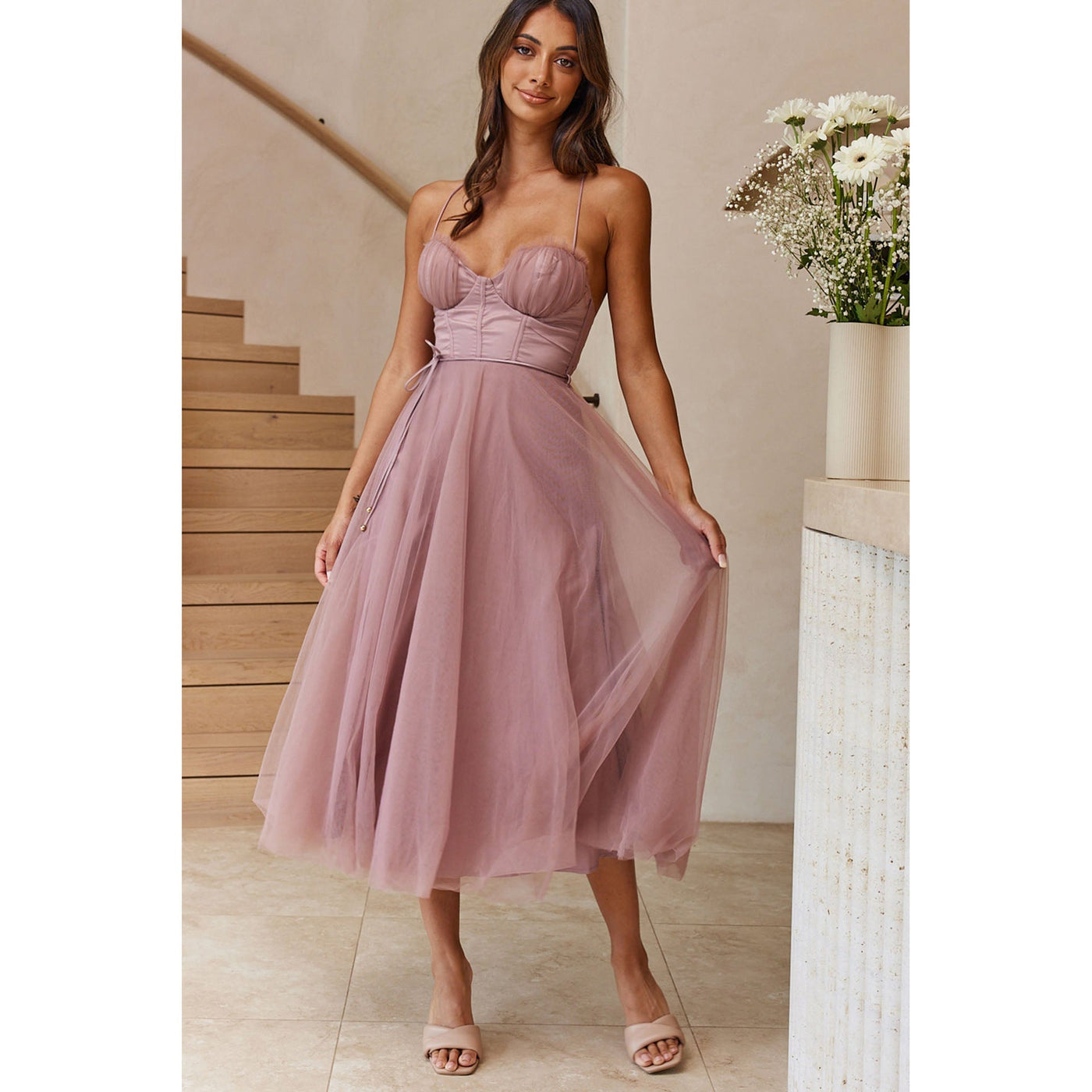 Charlotte – Lässiges Damenkleid mit Spaghettiträgern