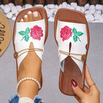 Flache Retro Slip-On Sommerschuhe, Zweifarbig & Bequem für Alltag & Freizeit