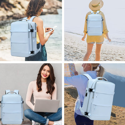 Reiserucksack mit Schuhfach und Laptopfach und verstellbaren Trägern