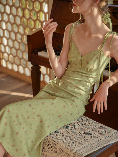 Alina - Florales Slip Maxikleid