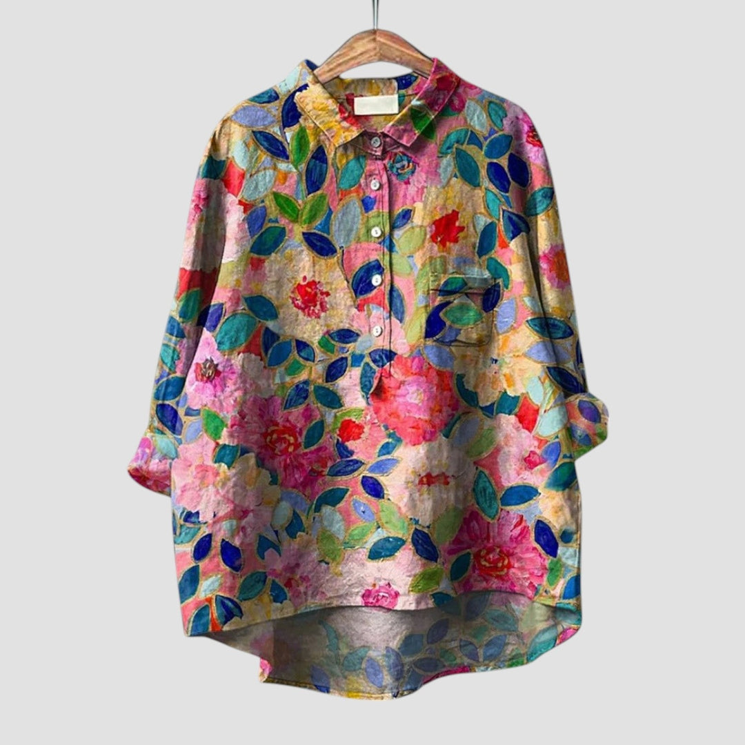 Doris | Oversize-Bluse mit floralem Komfort