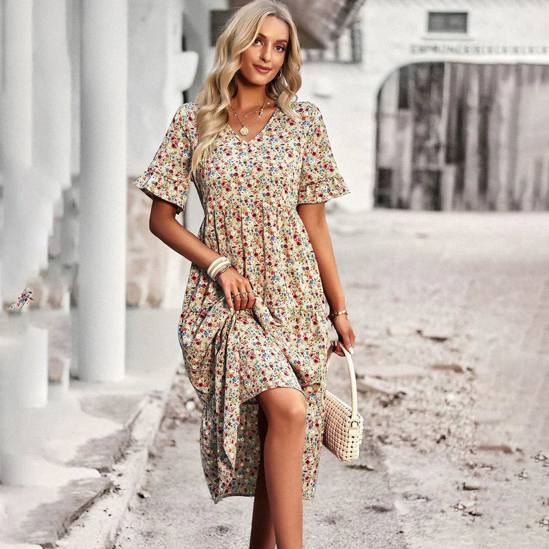 Lena – sommerkleid mit blumenprint