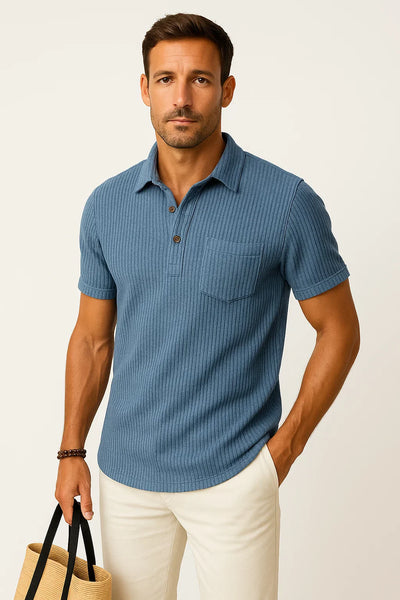 Stylishes Halbknopf-Herrenhemd