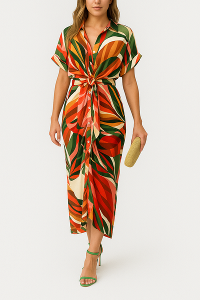 Avenelle – Modische Sommerkleid mit A-Linie und Frischen Prints