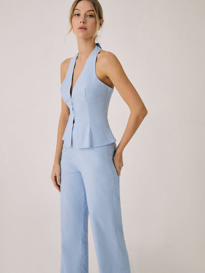 Amelie | Elegantes Zweiteiliges Set mit Weste & Weitbein-Hose