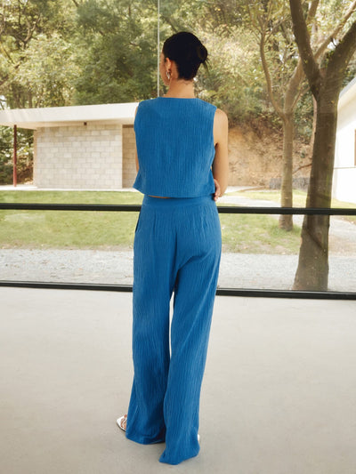 Celeste | Eleganter Plissee-Zweiteiler – Zeitlose Raffinesse in moderner Silhouette