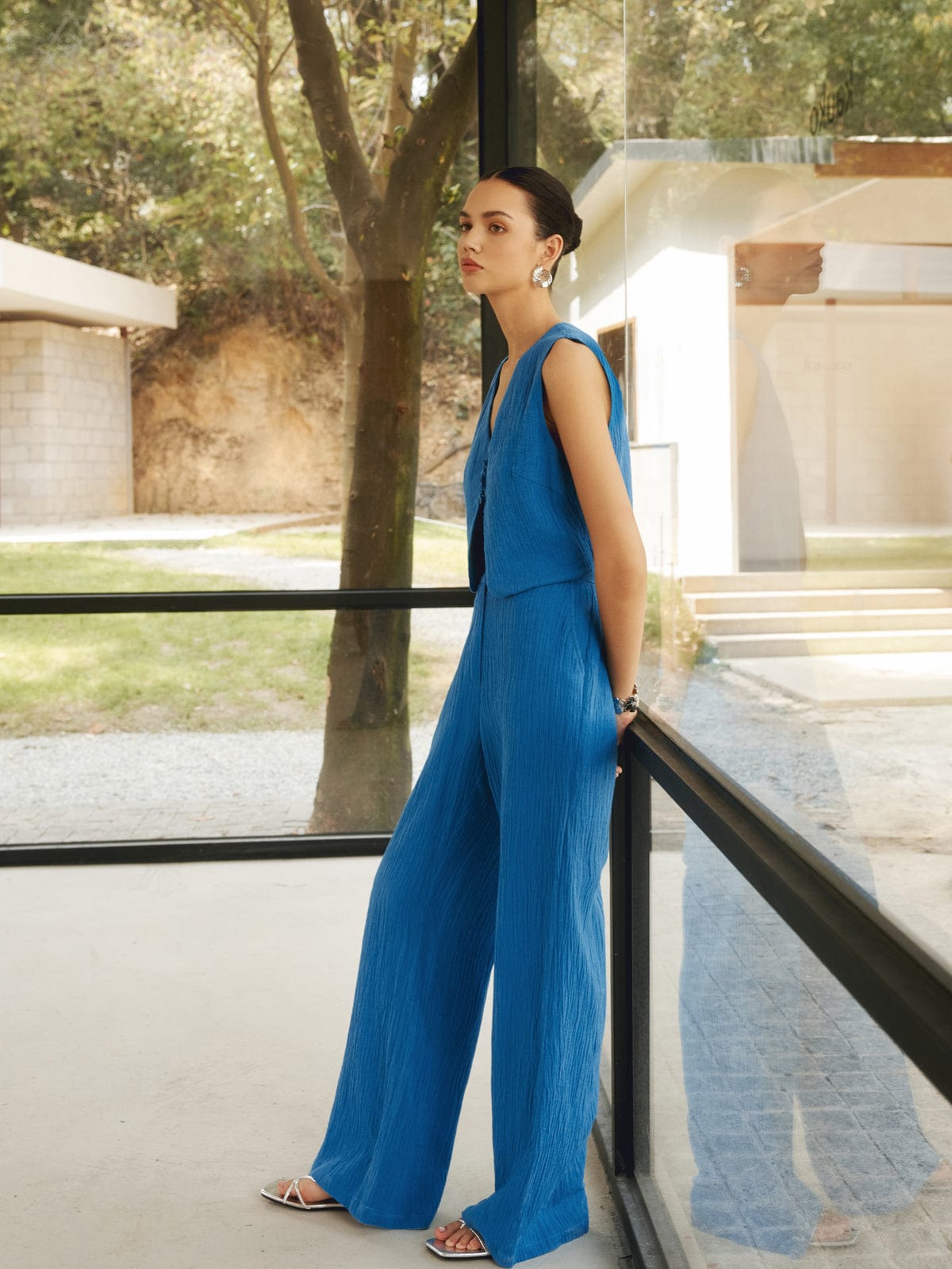 Celeste | Eleganter Plissee-Zweiteiler – Zeitlose Raffinesse in moderner Silhouette