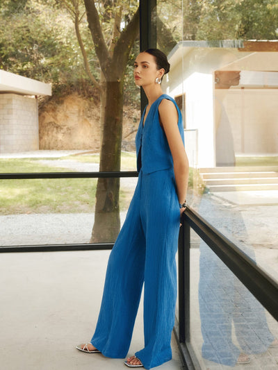 Celeste | Eleganter Plissee-Zweiteiler – Zeitlose Raffinesse in moderner Silhouette