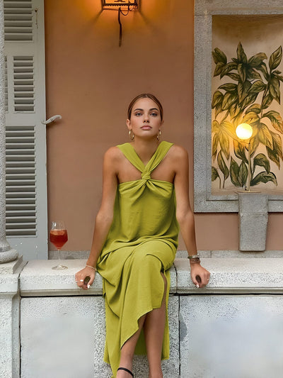 Franziska | Elegantes Halterneck-Maxikleid für stilvolle Auftritte