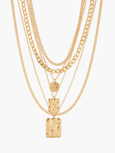 6-teiliges Goldkette-Set – Verstellbare Mehrstrang-Halsketten