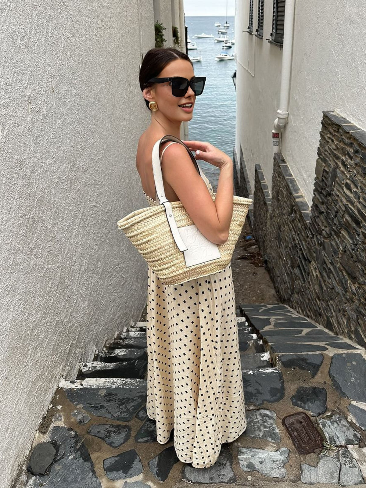 Sommerliches Maxikleid mit Spaghettiträgern – Blumenkleid